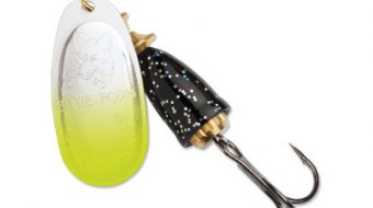 "Blue Fox Classic Vibrax Spinner" — Chartreuse Tipped-Silver Flake — №3