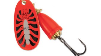 "Blue Fox Classic Vibrax Spinner" — Red Tiger — №5