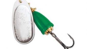 "Blue Fox Classic Vibrax Spinner" — Silver-Fluorescent Green — №5