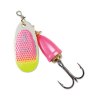 "Blue Fox Classic Vibrax Spinner" — Pink Scale Chartreuse Tip UV — №5