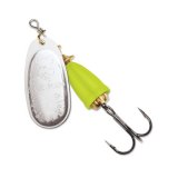 "Blue Fox Classic Vibrax Spinner" — Silver-Fluorescent Yellow — №6