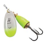 "Blue Fox Classic Vibrax Spinner" — Chartreuse Blue Candyback — №2
